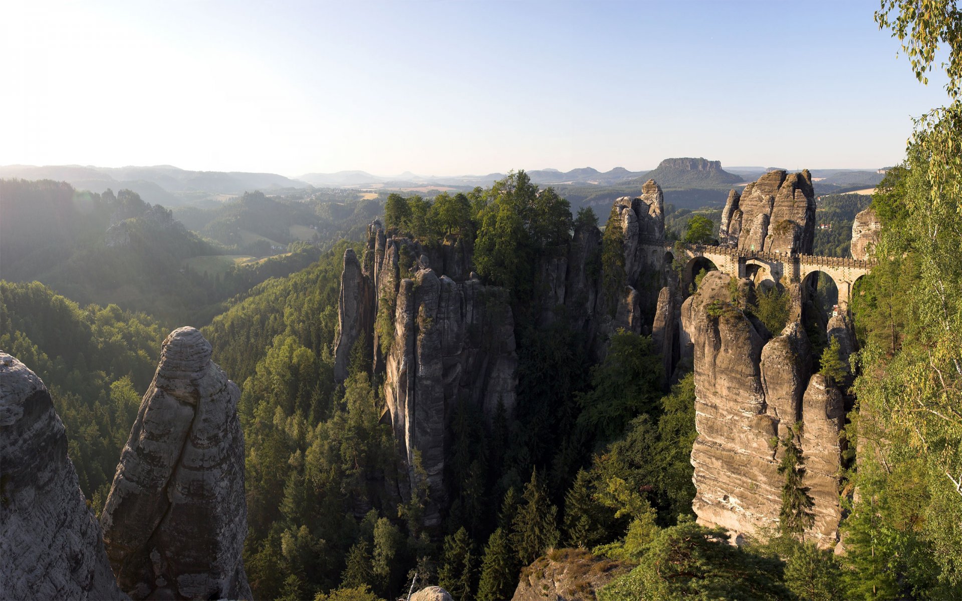 nature pont roches horizon