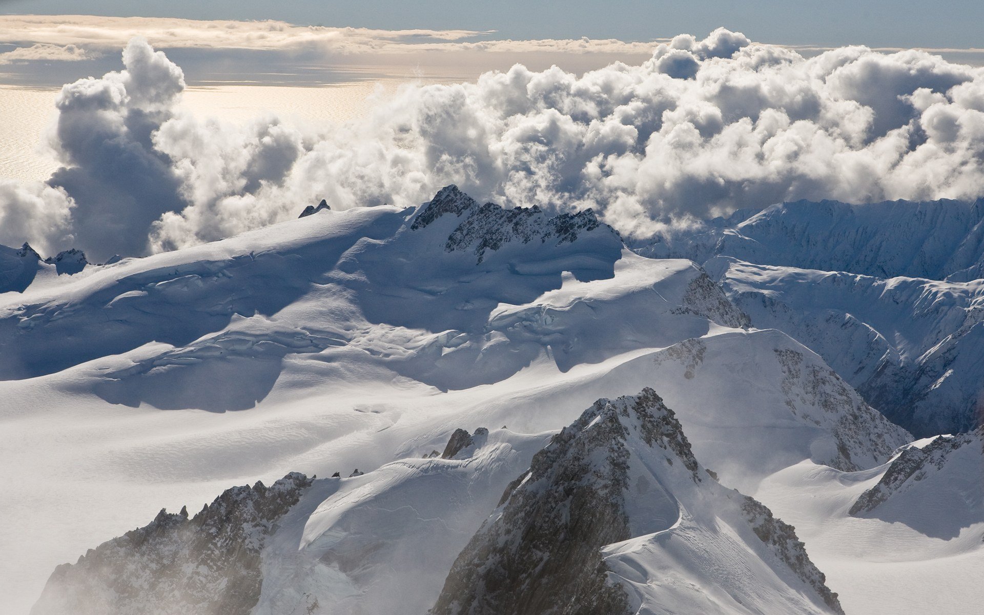 berge gipfel schnee wolken