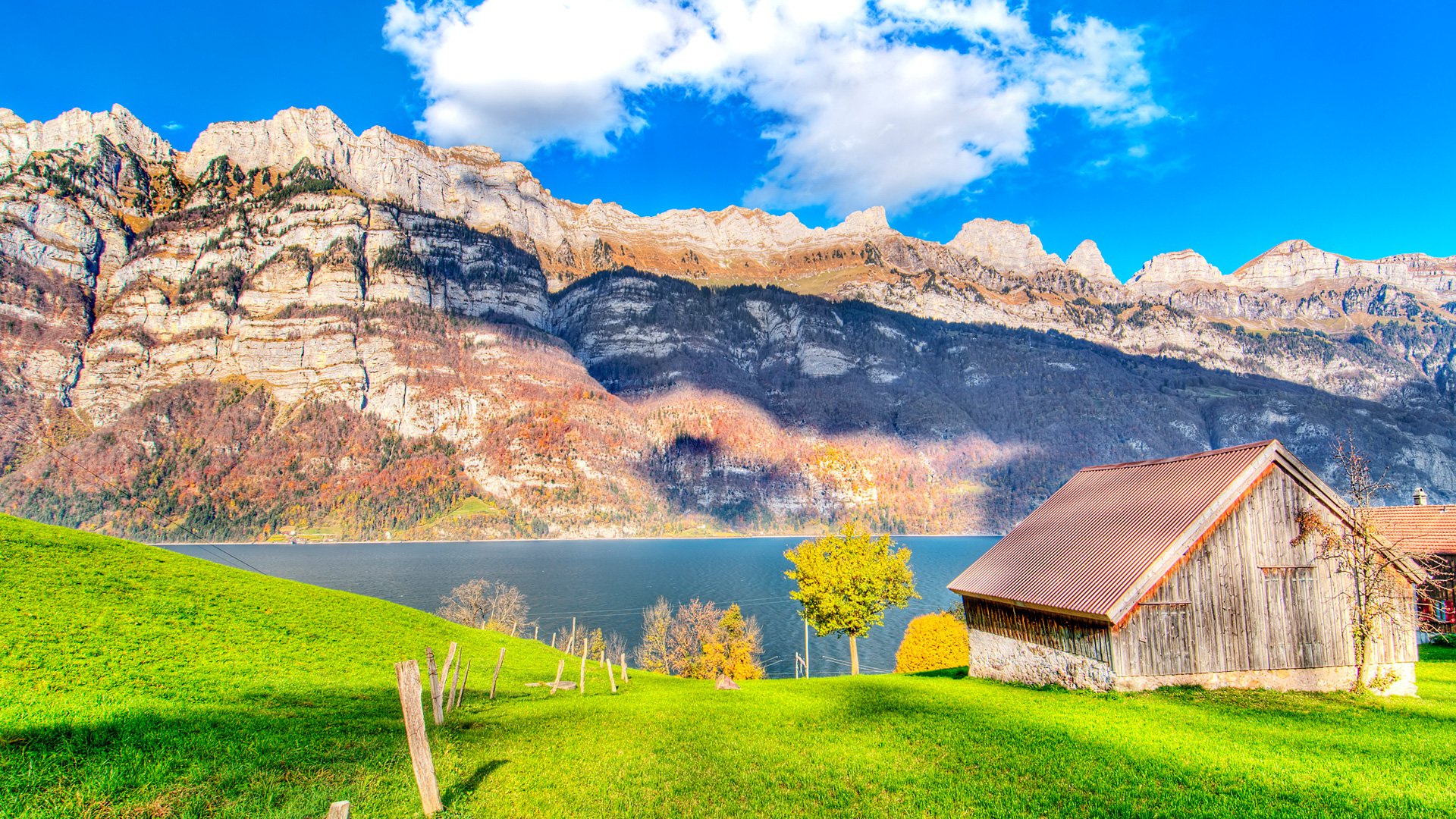 fondos de pantalla casa río montañas