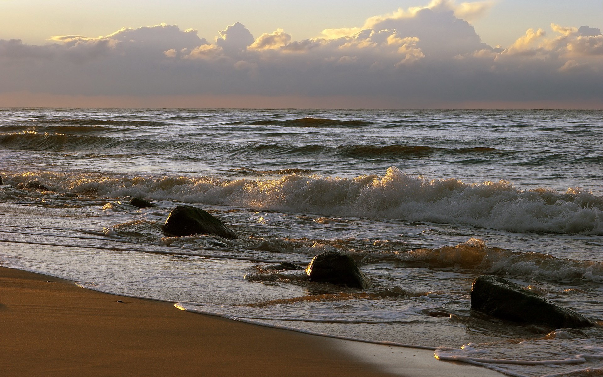 onde acqua spruzzi surf cielo tramonto rocce orizzonte