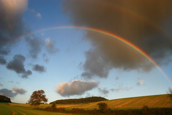 A huge rainbow after the rain