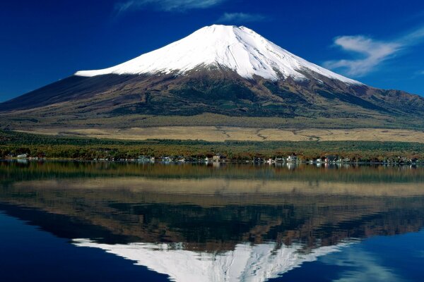 Widok na górę Fuji w Japonii