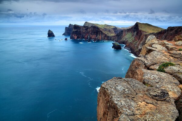 Falaises de charme du Portugal sur fond d océan