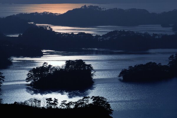 A quiet peaceful night in Japan