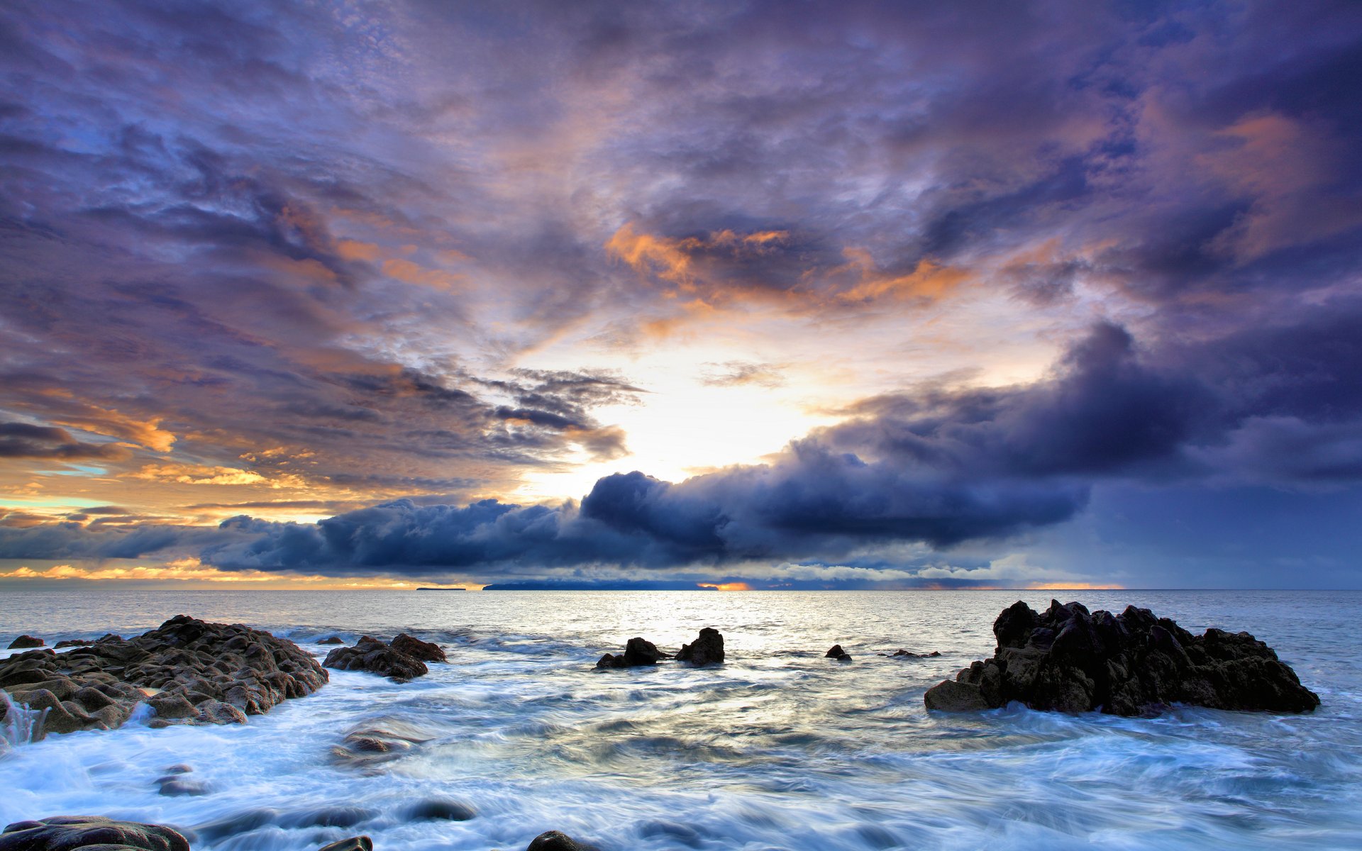 portugal roches mer ciel coucher de soleil eau