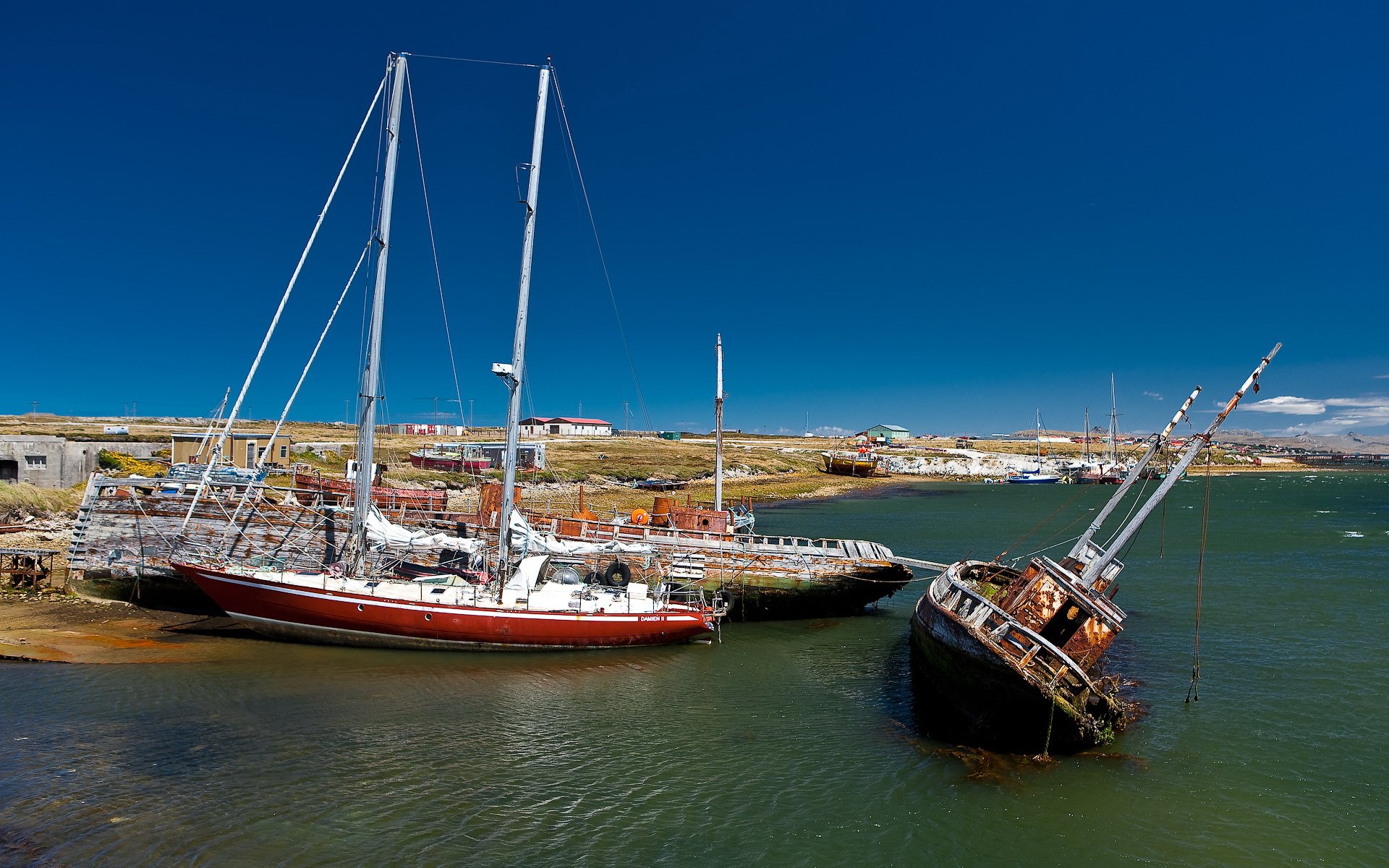 bateaux côte ciel