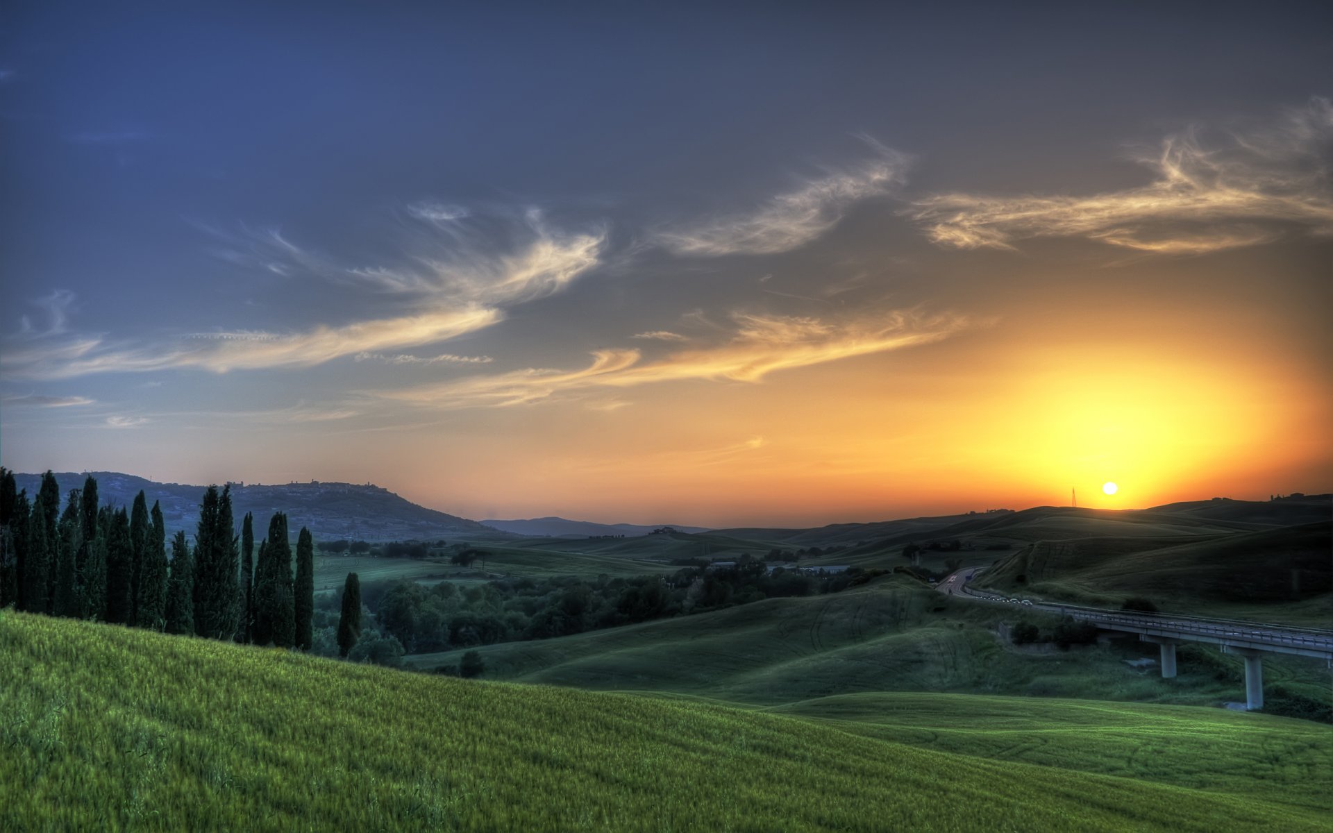 italia cielo puesta de sol sol