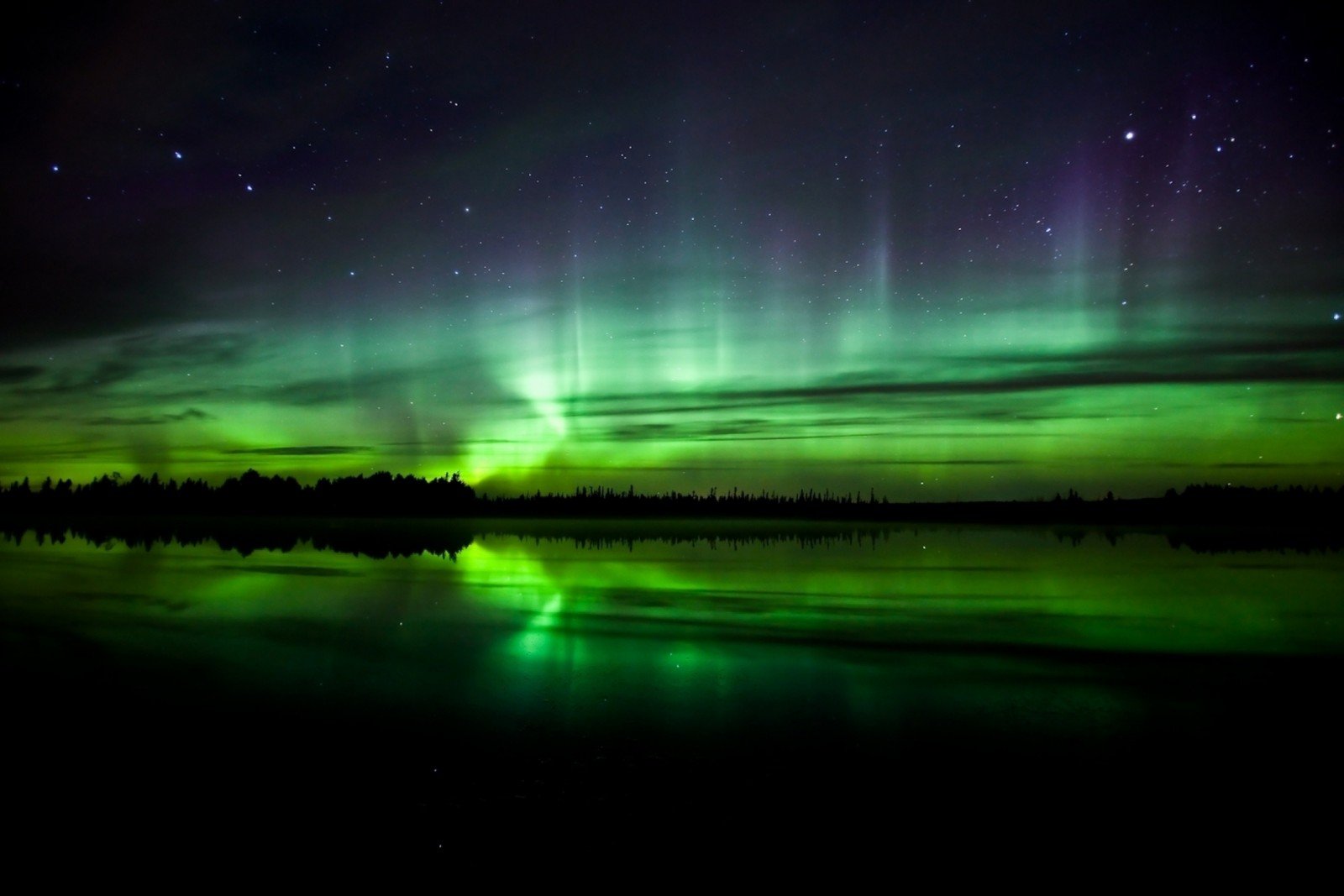 noche aurora boreal