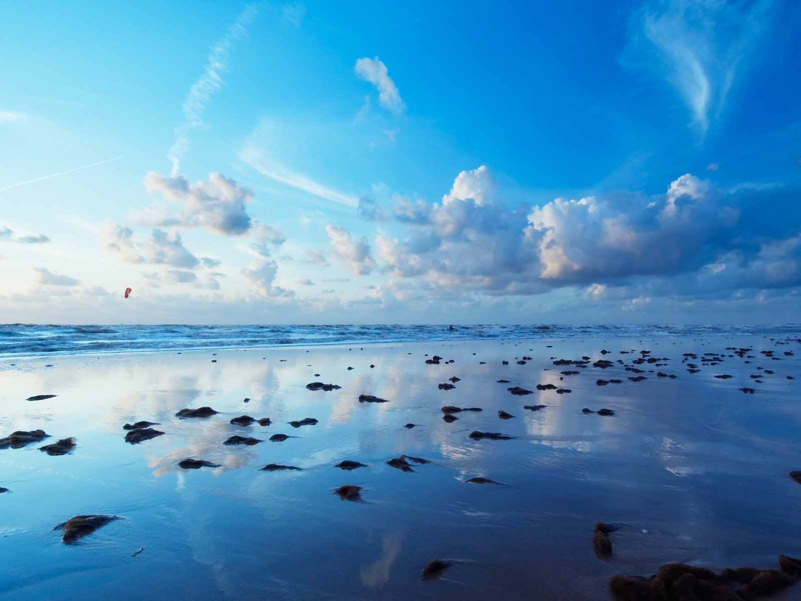 ufer blau wolken meer