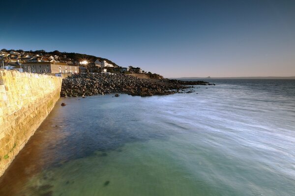 Coastal city on the seashore