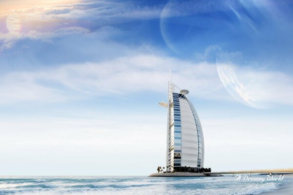 Burj Al-Arab. hotel a Dubai. hotel in riva al mare