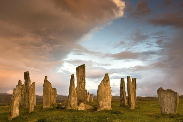 Ancient high rocks made of stones