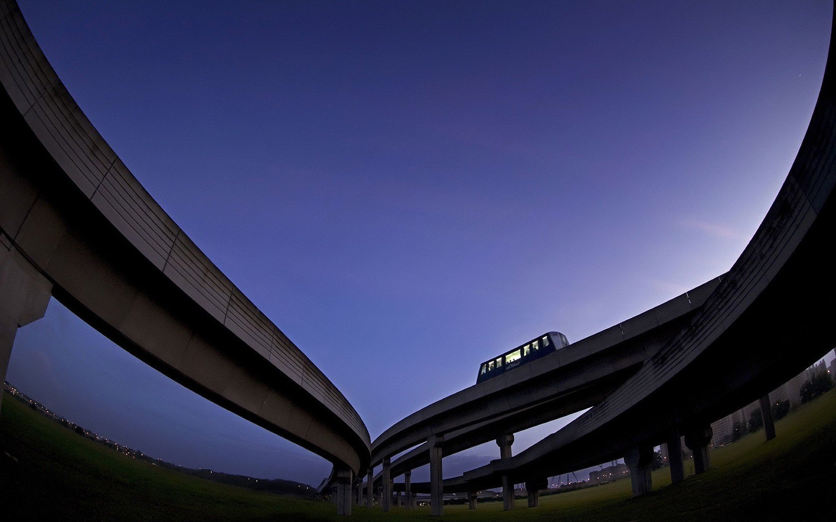 carretera paso elevado autobús cielo