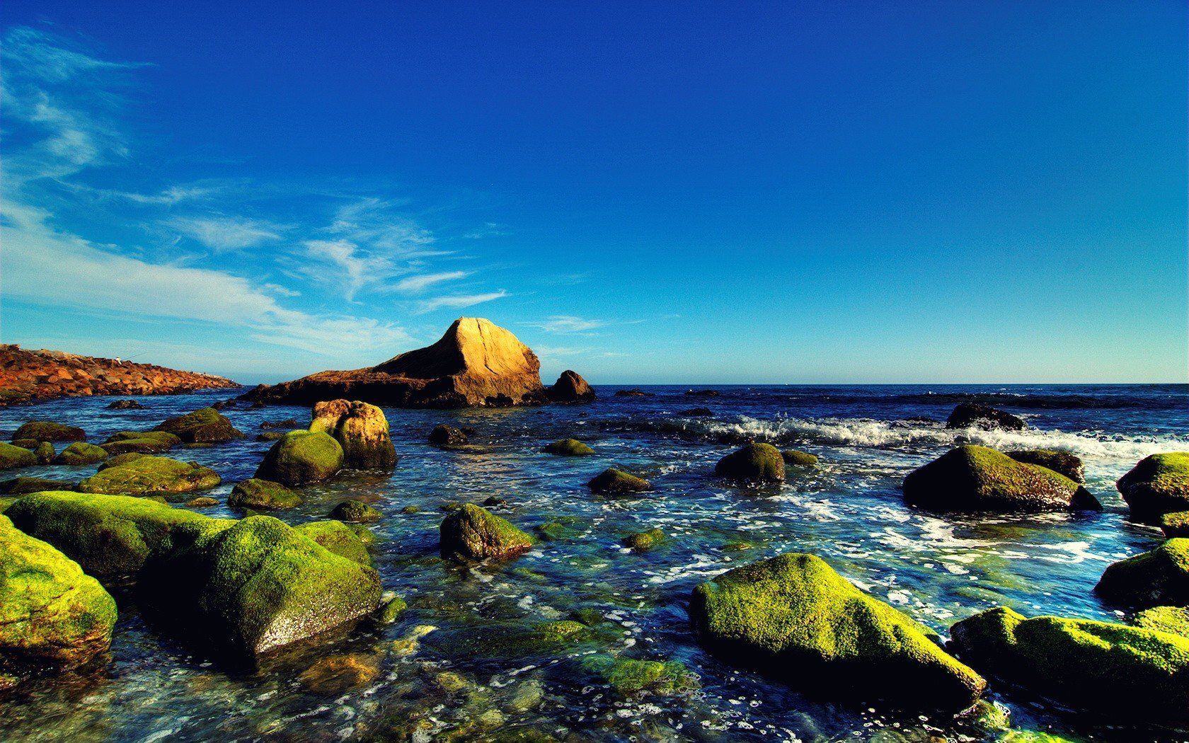 tones blue water sea sky