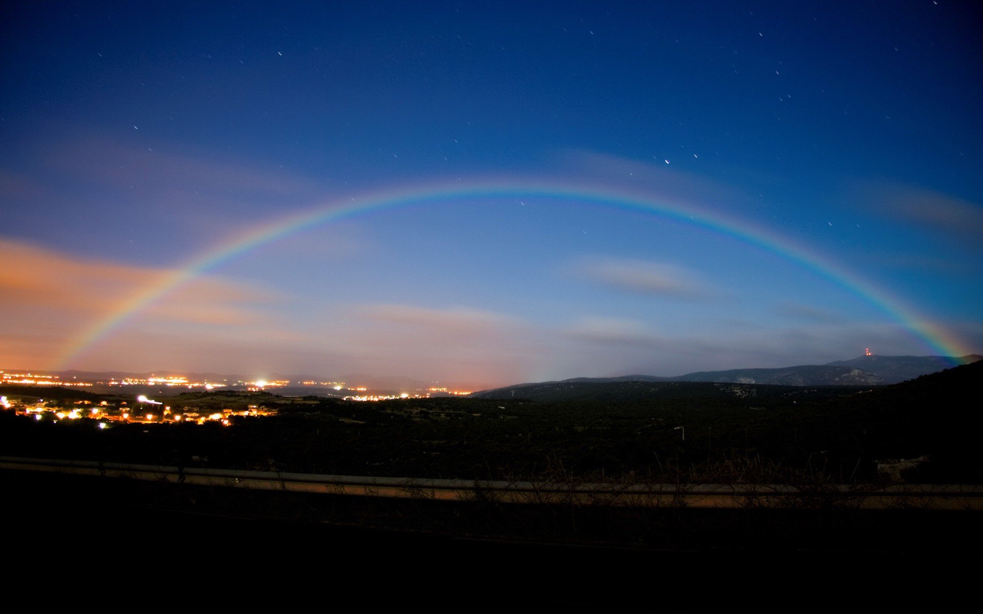 arc-en-ciel soirée lumières