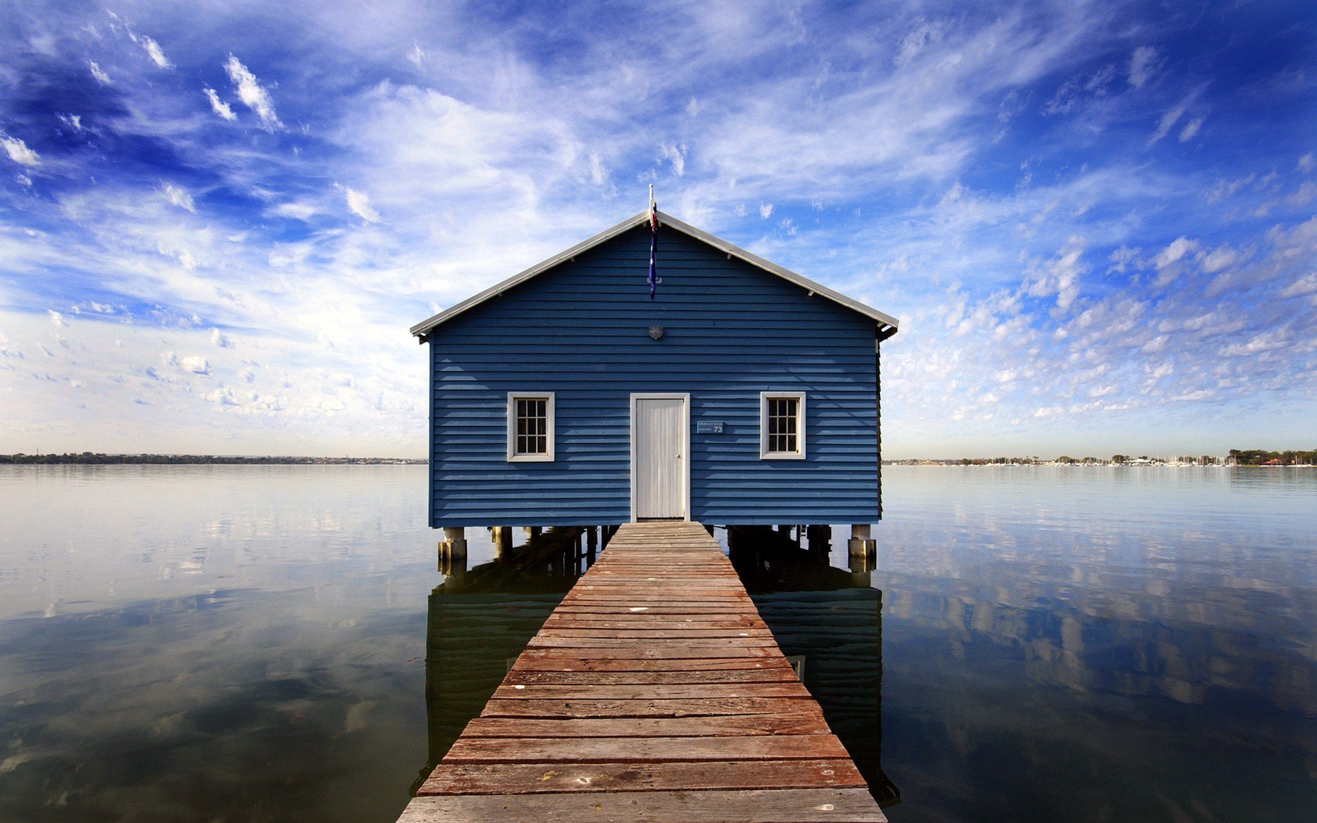 house water clouds sky