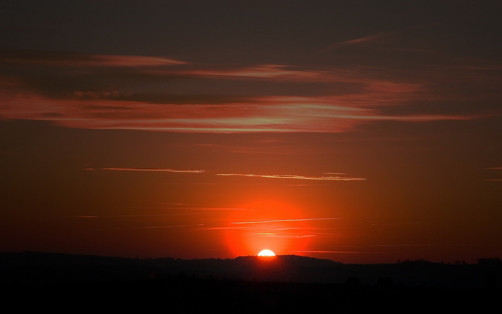 sol puesta de sol noche