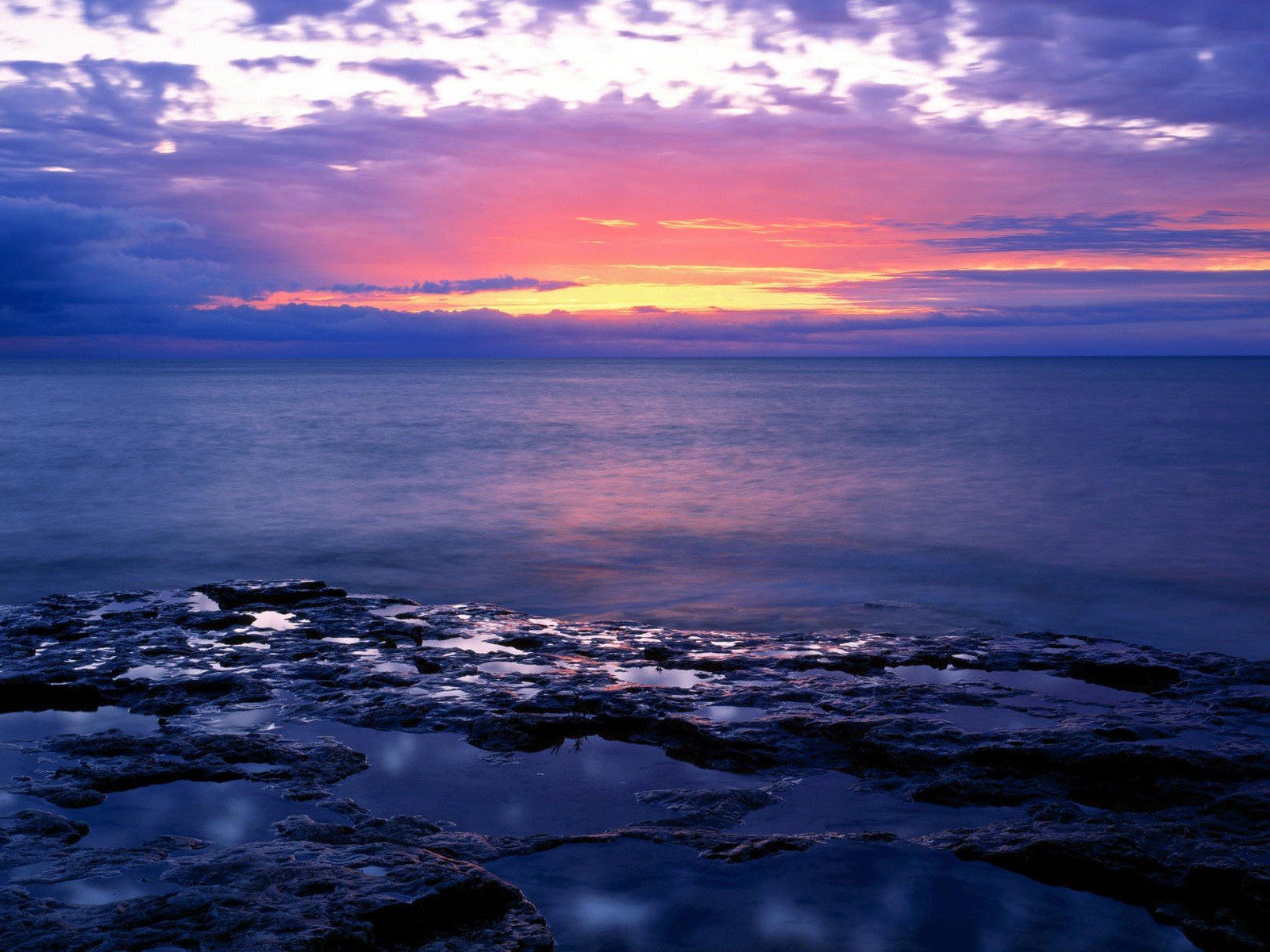 tramonto mare orizzonte