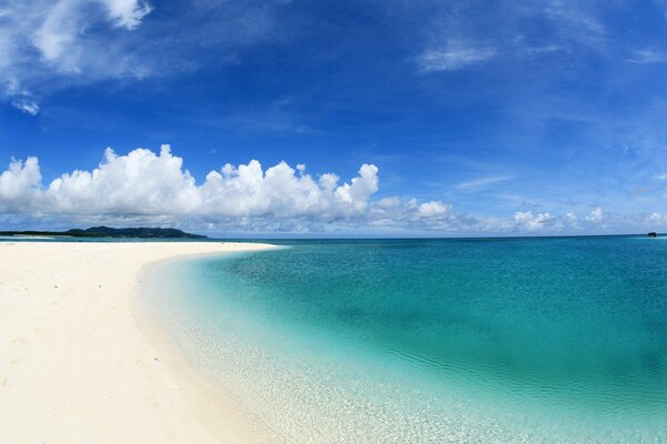 White sand seashore