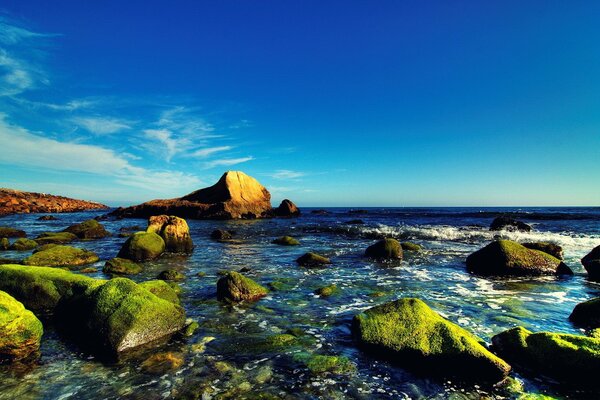 Incredibly beautiful stones in the sea