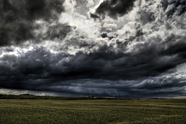 Gloomy weather with low precipitation