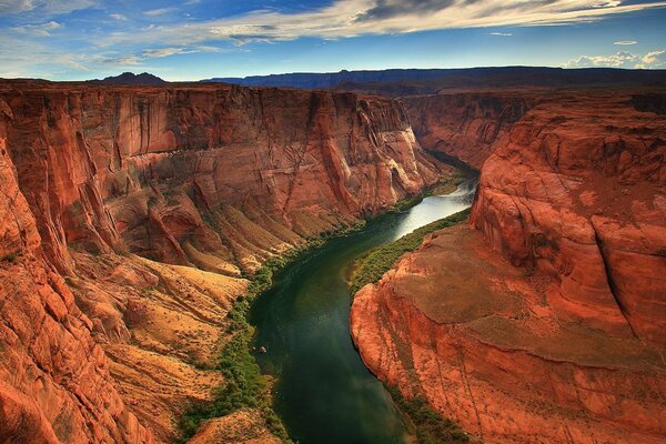 Colorado river against the sky