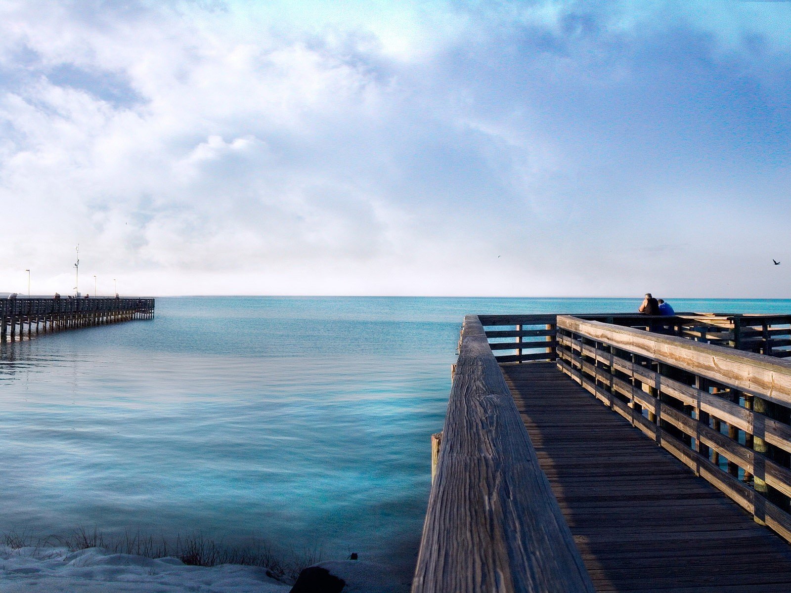 muelle muelle horizonte mar agua