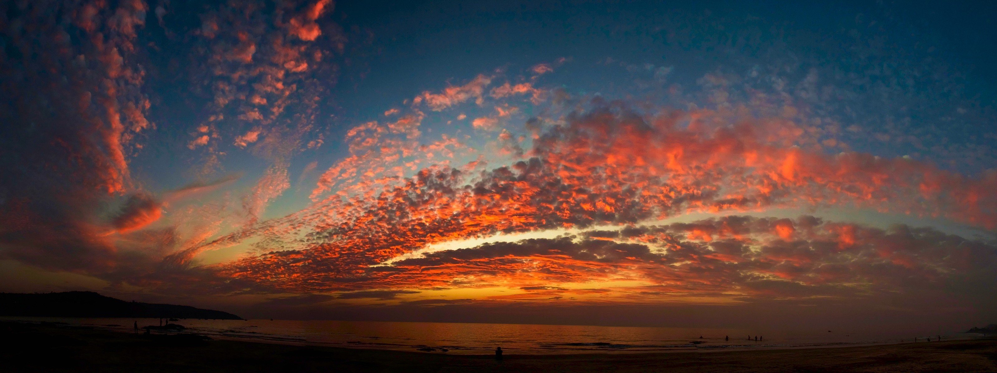 sonnenuntergang meer wolken