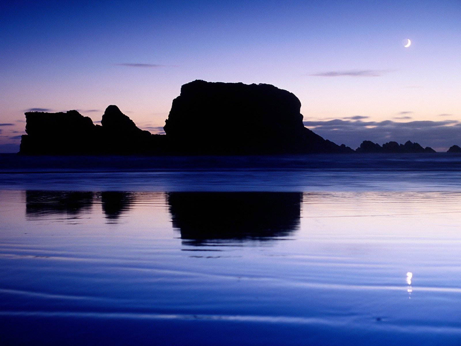 moon rock water reflection