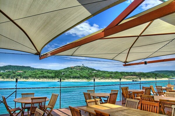 Un lugar paradisíaco en el café