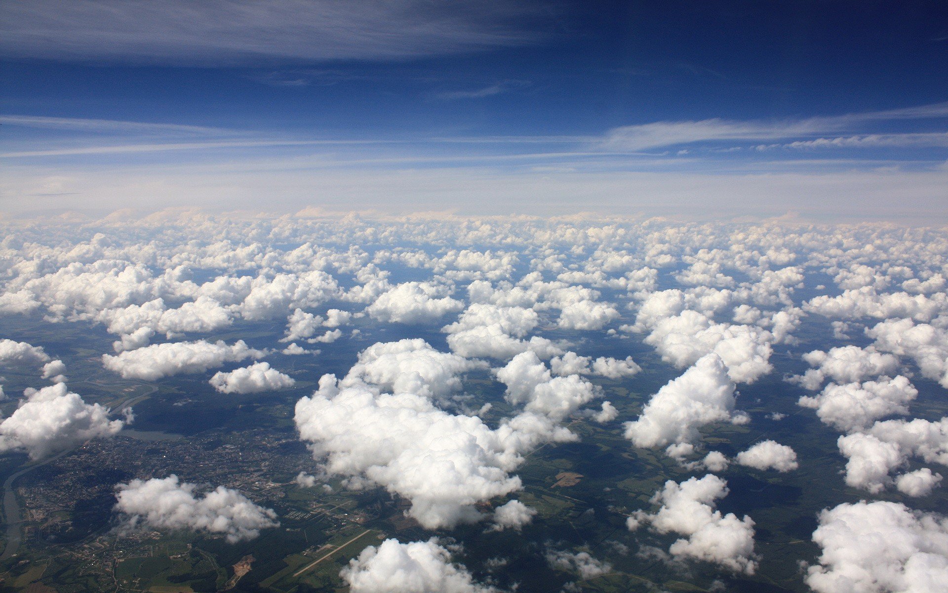 ky height clouds blue