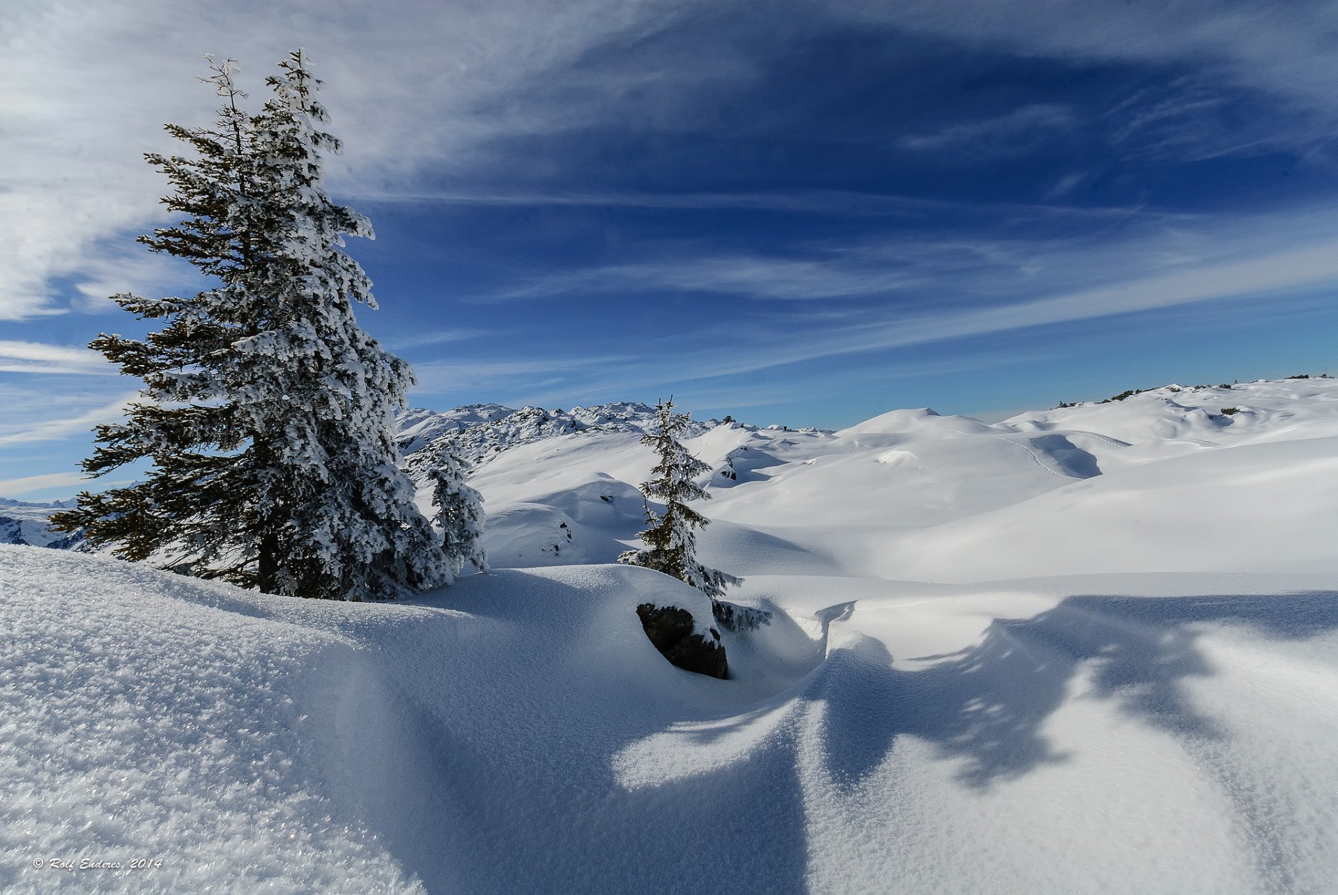 himmel winter berge hügel schnee baum fichte