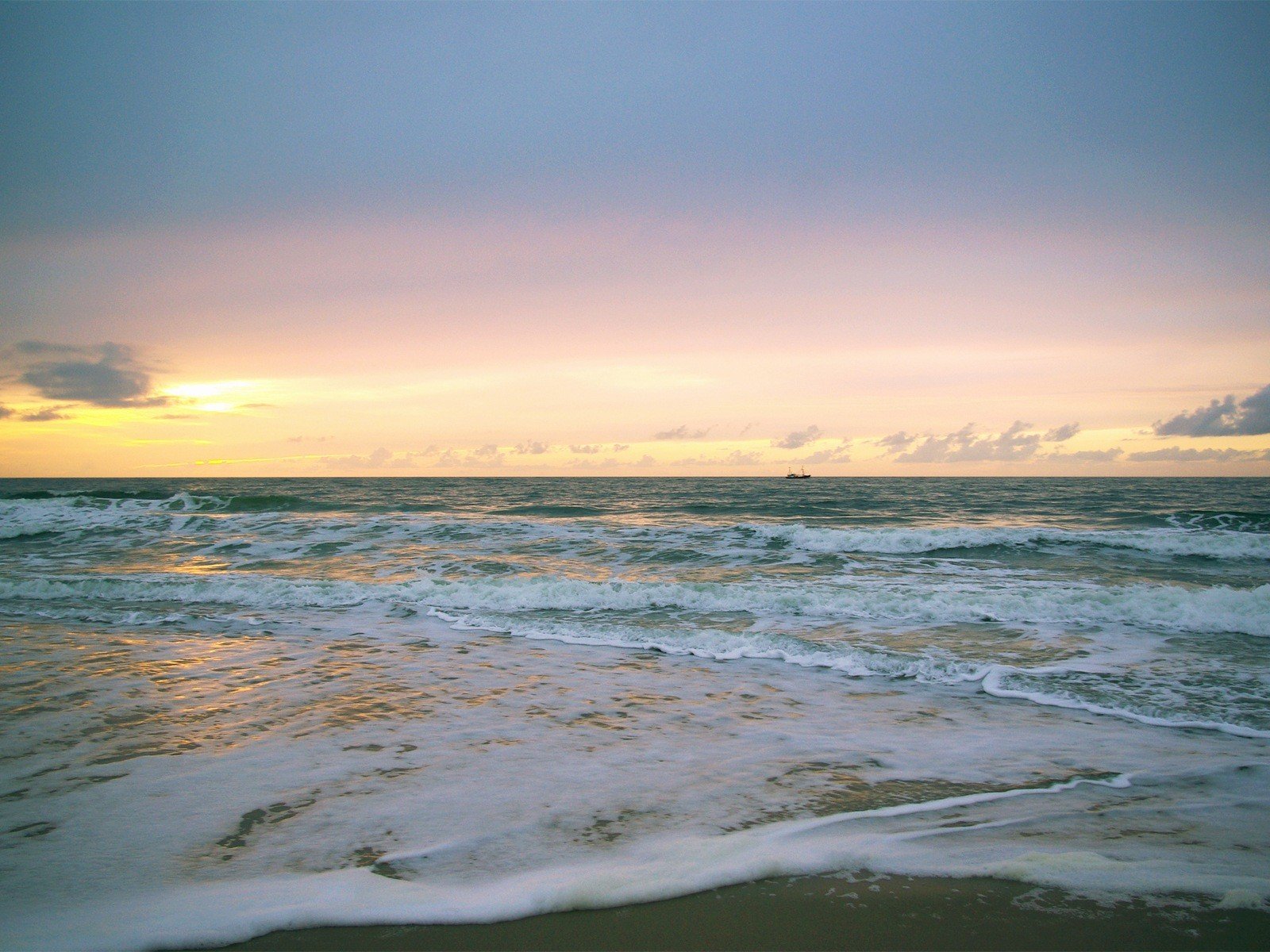 olas mar sol amanecer