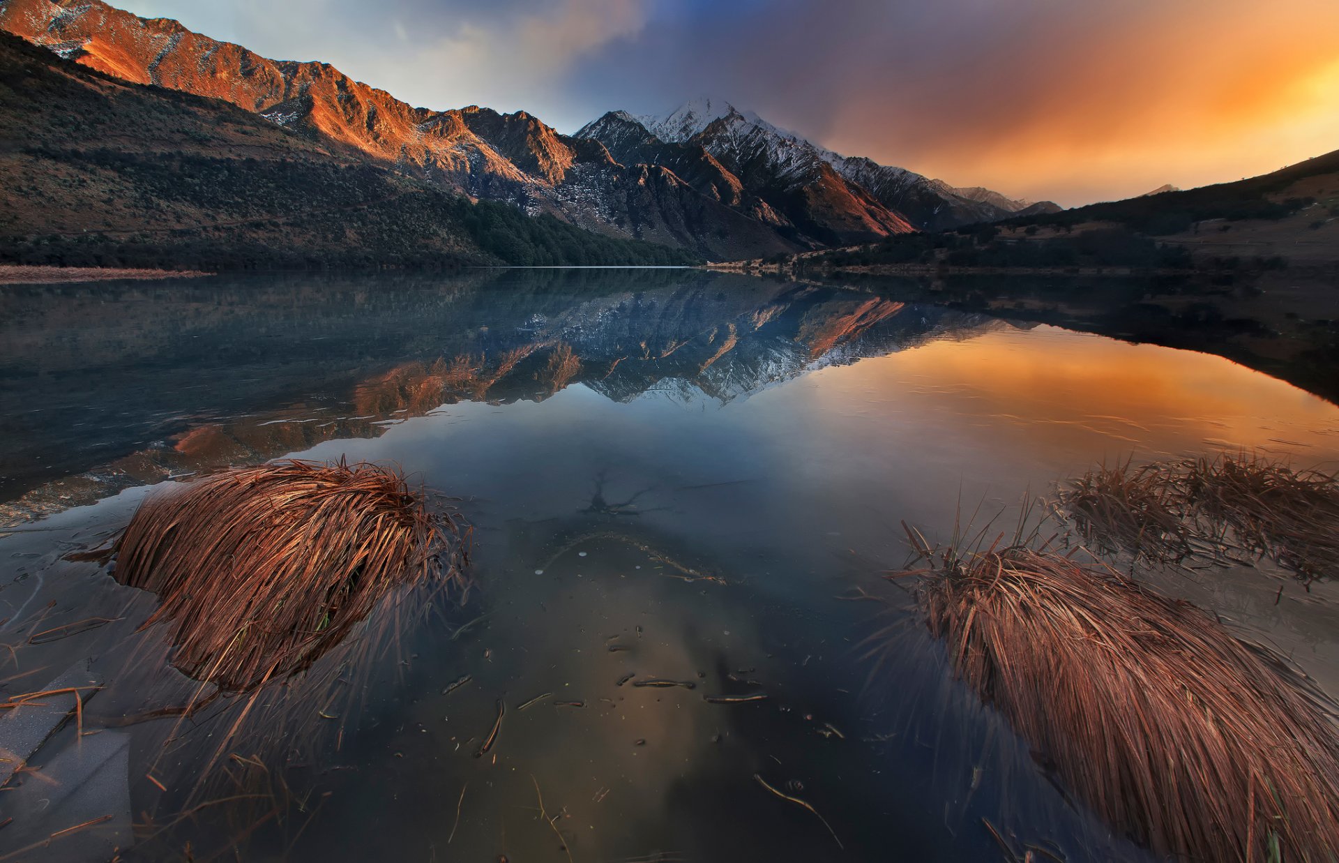 nuova zelanda isola del sud lago montagne