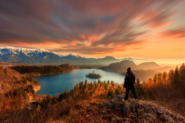 Beautiful nature of Lake Bled