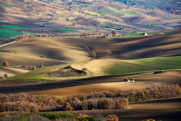 Vista De Las Colinas De Basilicata Italia