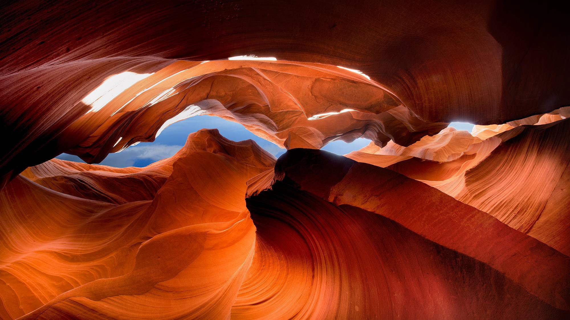 rock cave nature antelope canyon canyon