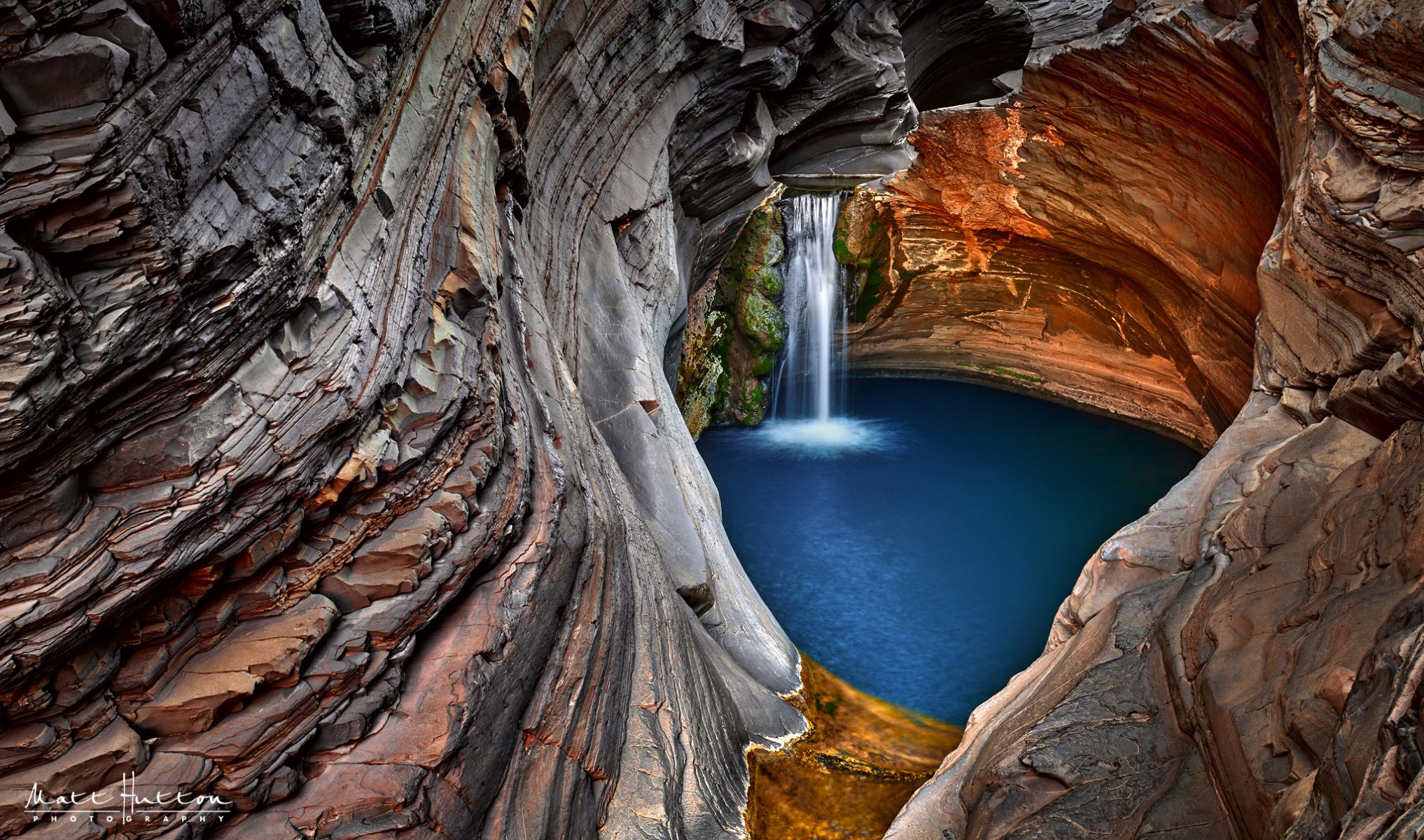 australie-occidentale roches grotte ruisseau cascade