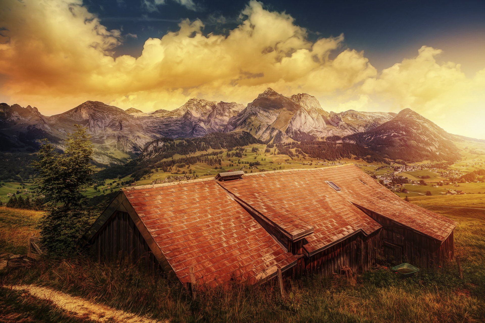 wildes haus haus berge verarbeitung