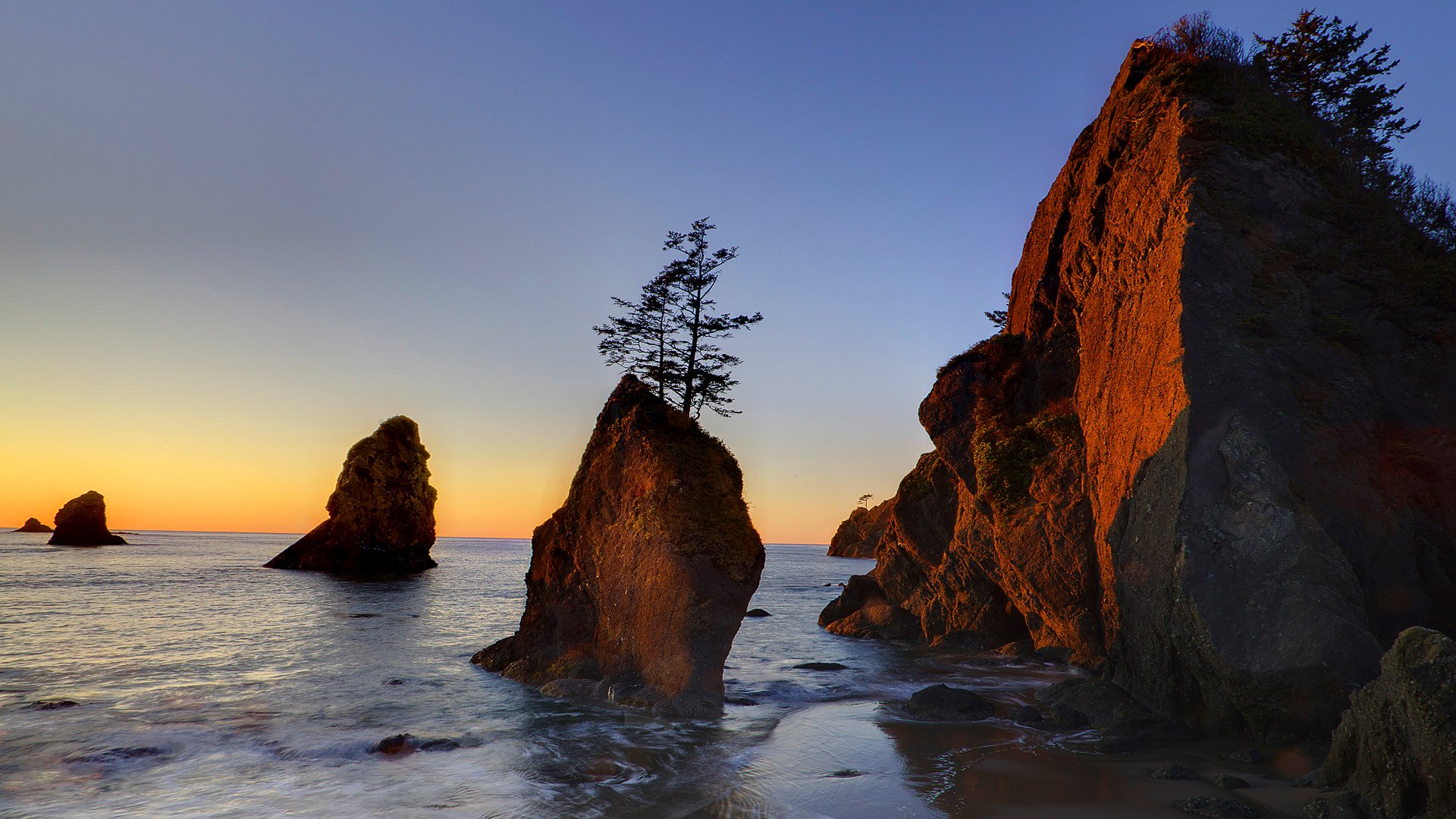 olympic national park washington usa himmel see felsen