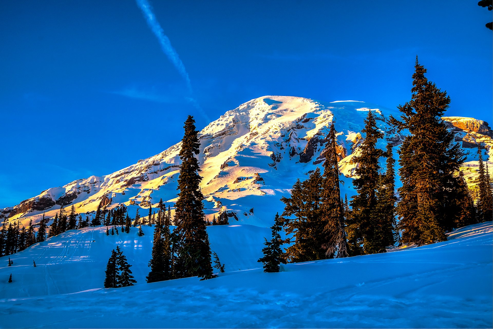 cielo montañas árboles invierno nieve abeto pendiente