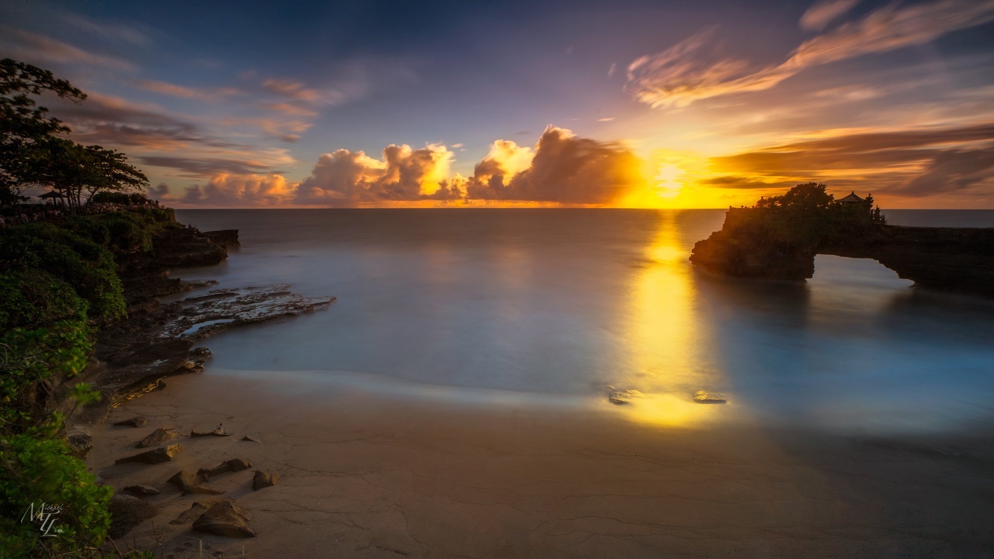 tailandia playa roca amanecer océano