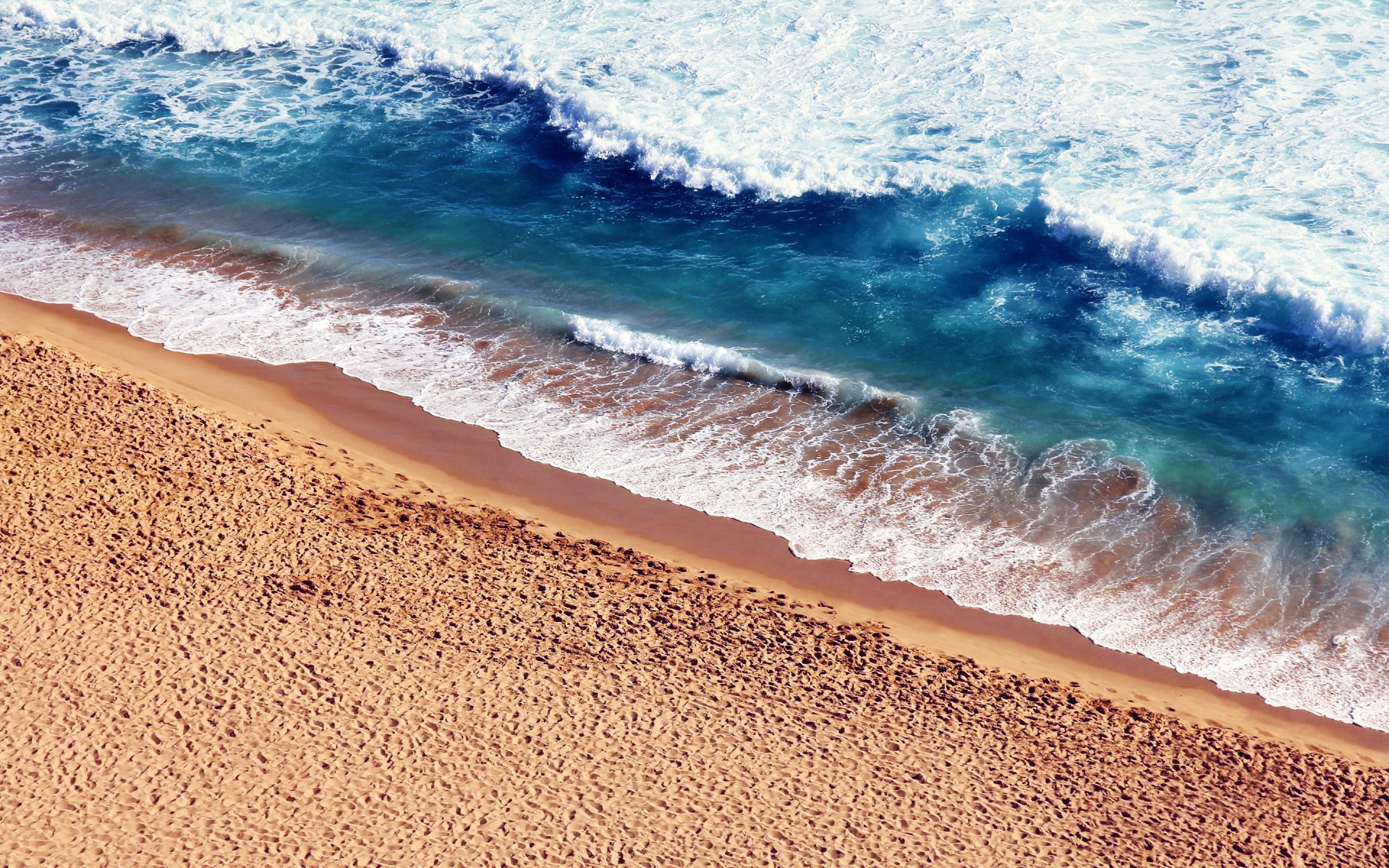 brzeg morze plaża piasek fale natura