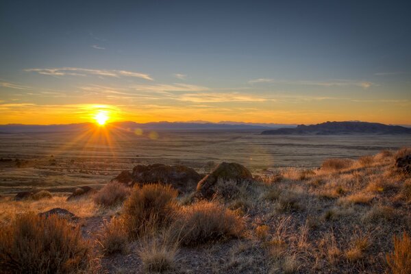 Dawn à Simpson Springs dans l Utah