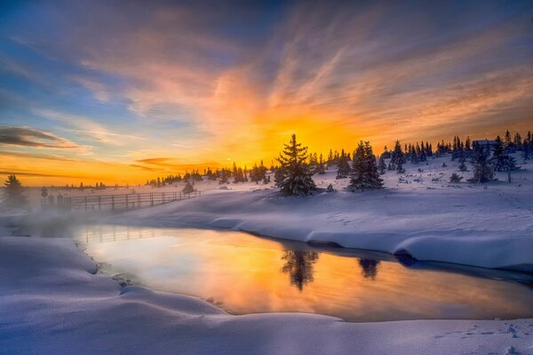 Norvégien matin magnifique vue