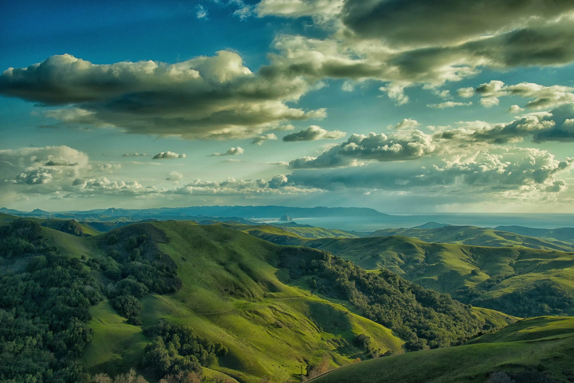 cambria hills cumbria morro bay colline cielo nuvole