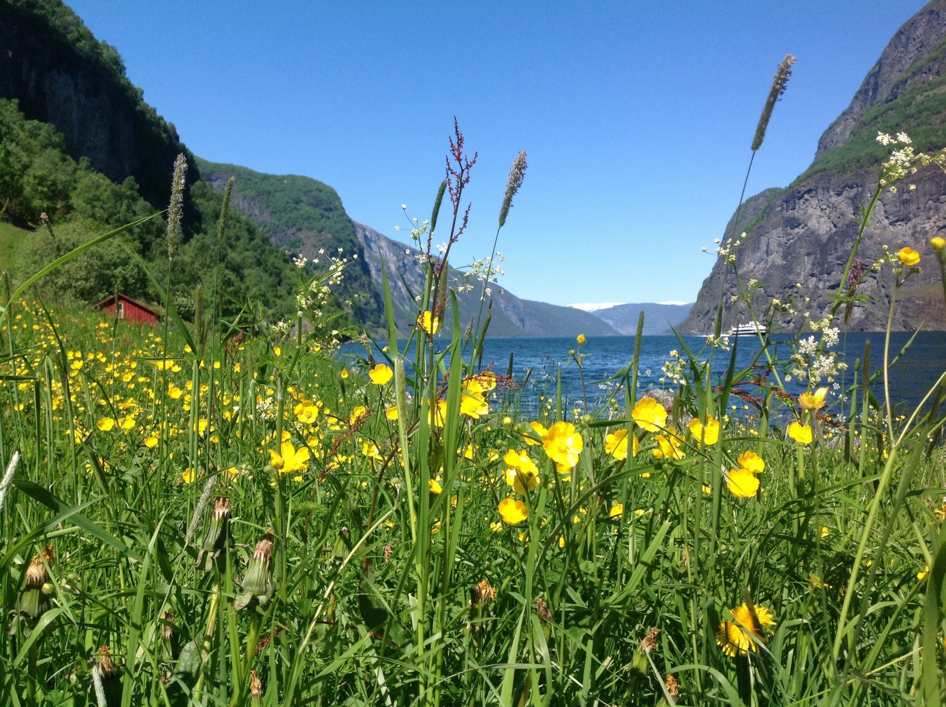 montagnes eau soirée norvège