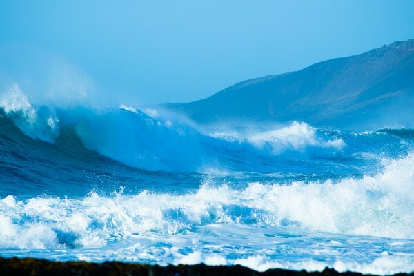 A storm is raging in the Atlantic Ocean