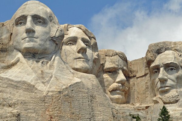 Mont Rushmore dans le Dakota aux États-Unis