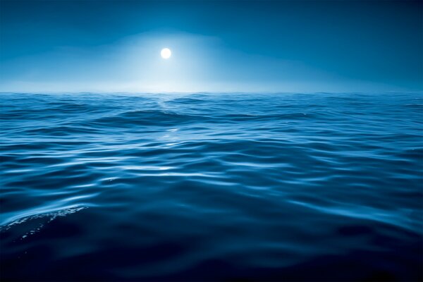 The night sea. Dark water